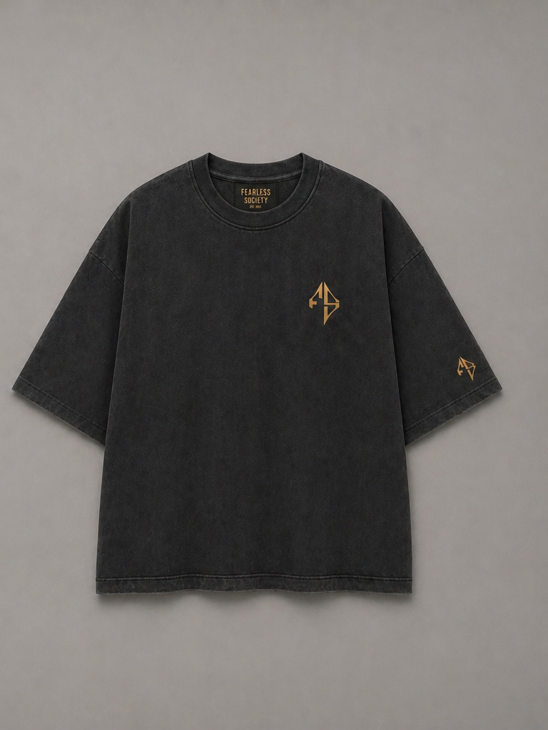 Front view of the Fearless Society black tee